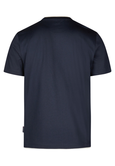 Sportives Rundhalsshirt, midnight blue Rückansicht