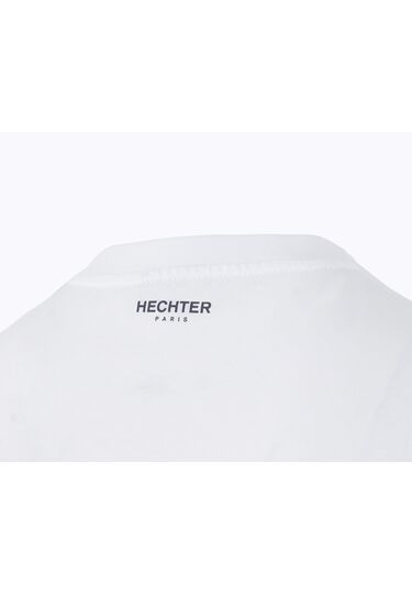 T-Shirt aus Stretch-Baumwolle mit Logo Print, white Detailansicht 1