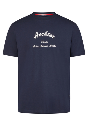 Sportives Rundhalsshirt, midnight blue Frontansicht