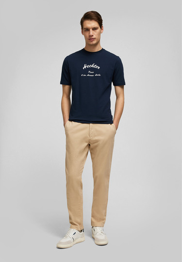 Sportives Rundhalsshirt, midnight blue Detailansicht 2