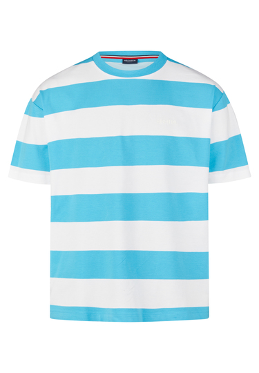 Colour Blocking T-Shirt, turquoise Frontansicht
