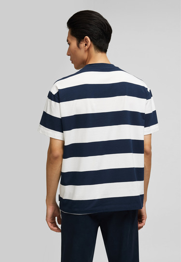 Colour Blocking T-Shirt, midnight blue Rückansicht