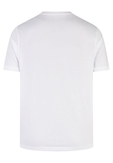 Zeitloses T-Shirt mit dezenter Logo-Stickerei Doppelpack, white Detailansicht 1