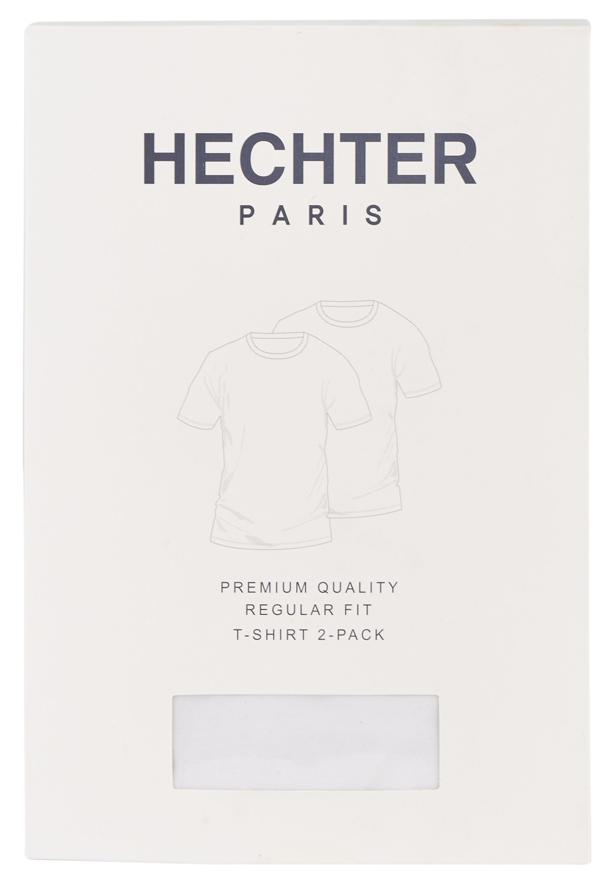 Logo-Stickerei Doppelpack PARIS Onlineshop offizielle T-Shirt Der Zeitloses | dezenter HECHTER mit