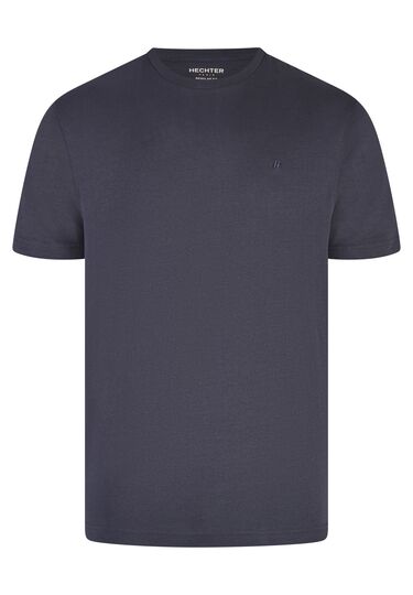Zeitloses T-Shirt mit dezenter Logo-Stickerei Doppelpack, navy Frontansicht