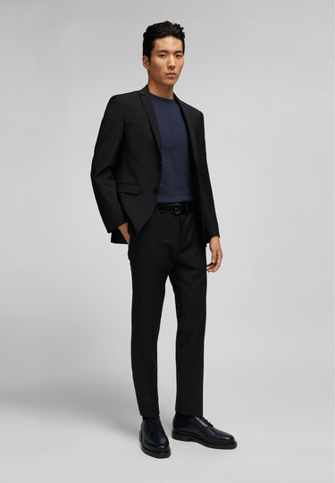 Zeitloses T-Shirt mit dezenter Logo-Stickerei Doppelpack, navy