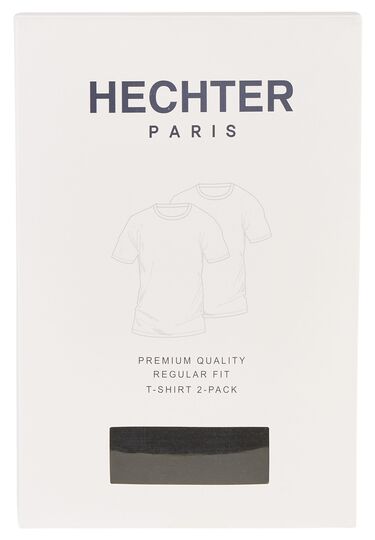 Zeitloses T-Shirt mit dezenter Logo-Stickerei Doppelpack, black