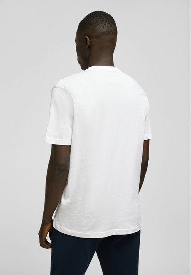 Klassisches T-Shirt mit V-Neck Doppelpack, white Rückansicht