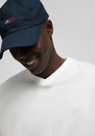 Klassisches T-Shirt mit V-Neck Doppelpack, white Detailansicht 2