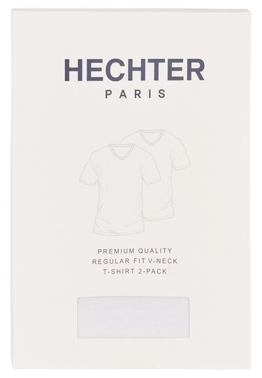 Klassisches T-Shirt mit V-Neck Doppelpack, white