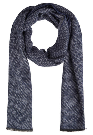 Leichter Wollschal, navy Frontansicht