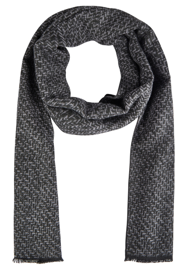 Leichter Wollschal, black Frontansicht
