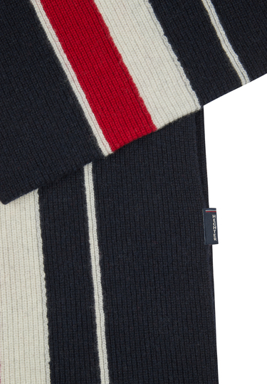 Knitted scarf, midnight blue Rückansicht