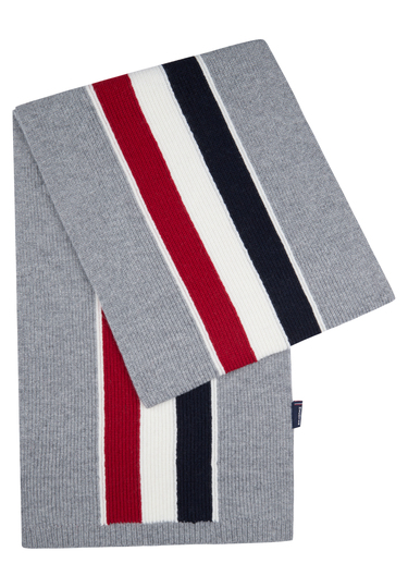 Knitted scarf, gunmetal Frontansicht