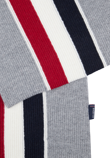 Knitted scarf, gunmetal Rückansicht