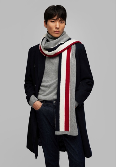 Knitted scarf, gunmetal Detailansicht 1