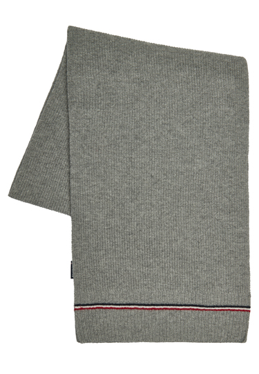 Strickschal, gunmetal Rückansicht