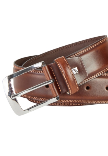 Ceinture en cuir, brown Rückansicht
