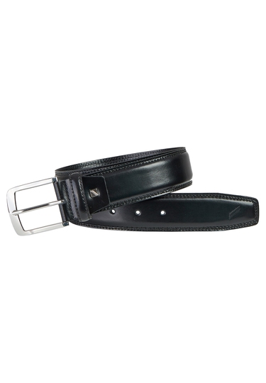 Ceinture en cuir, black Frontansicht