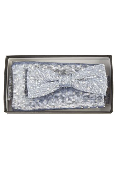 Jacquard Fliege, light blue Frontansicht