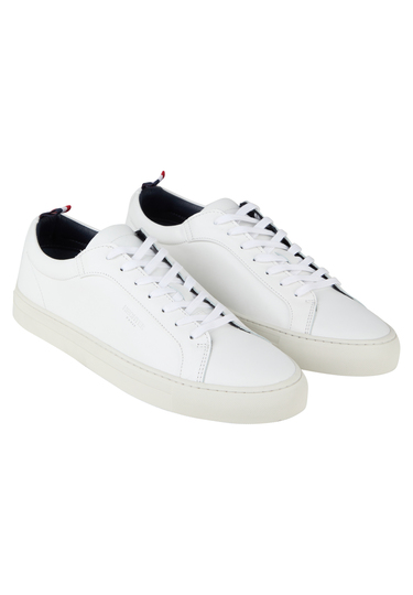 Sportive Ledersneaker, White Frontansicht