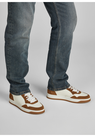 Sportive Ledersneaker, White