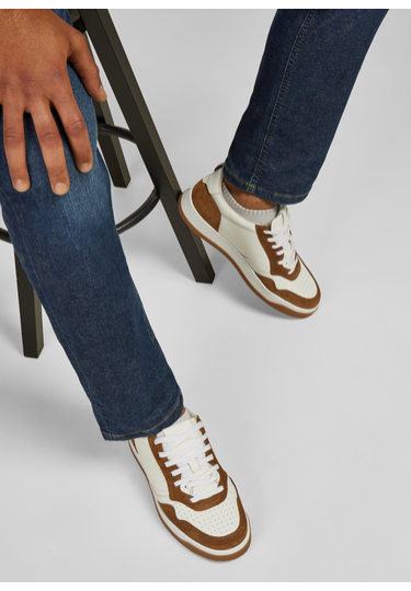 Sportive Ledersneaker, White