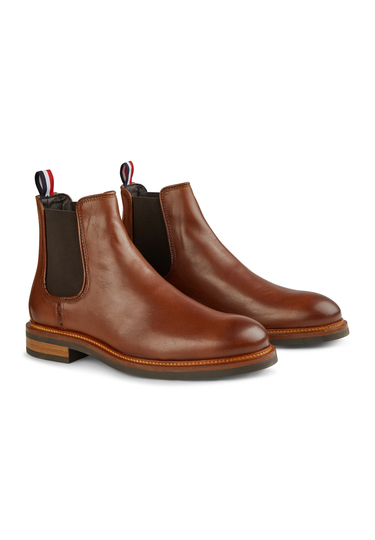Chelsea Boots, cognac Frontansicht