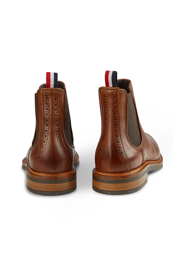 Chelsea Boots, cognac Rückansicht